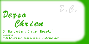 dezso chrien business card